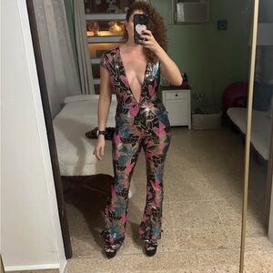 Multicolor Sequin Jumpsuit